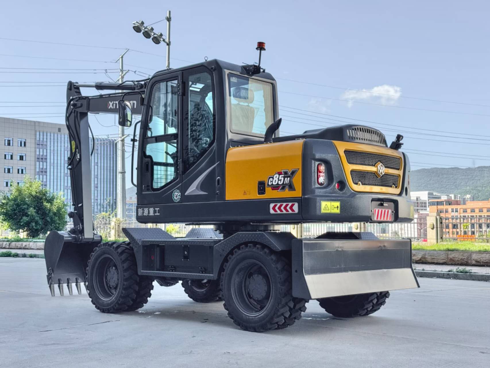 C85MG4 7-ton Wheeled Excavator - F30 Engine, Power Leap, Mobile Expert for Diverse Sites
